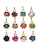 Bezel Birthstone Clip Charm