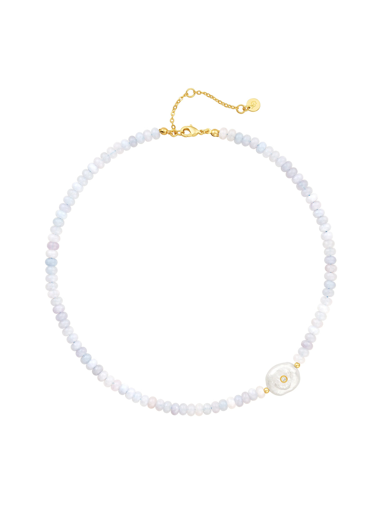 Britney Pearl Gemstone Necklace