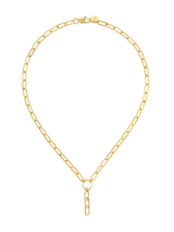 Charm Lariat Link Chain Necklace