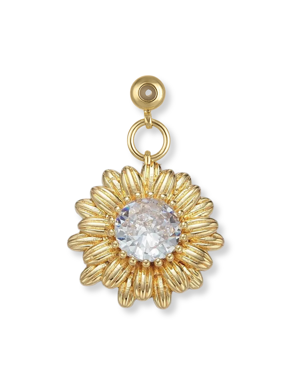 CZ Flower Grip Charm