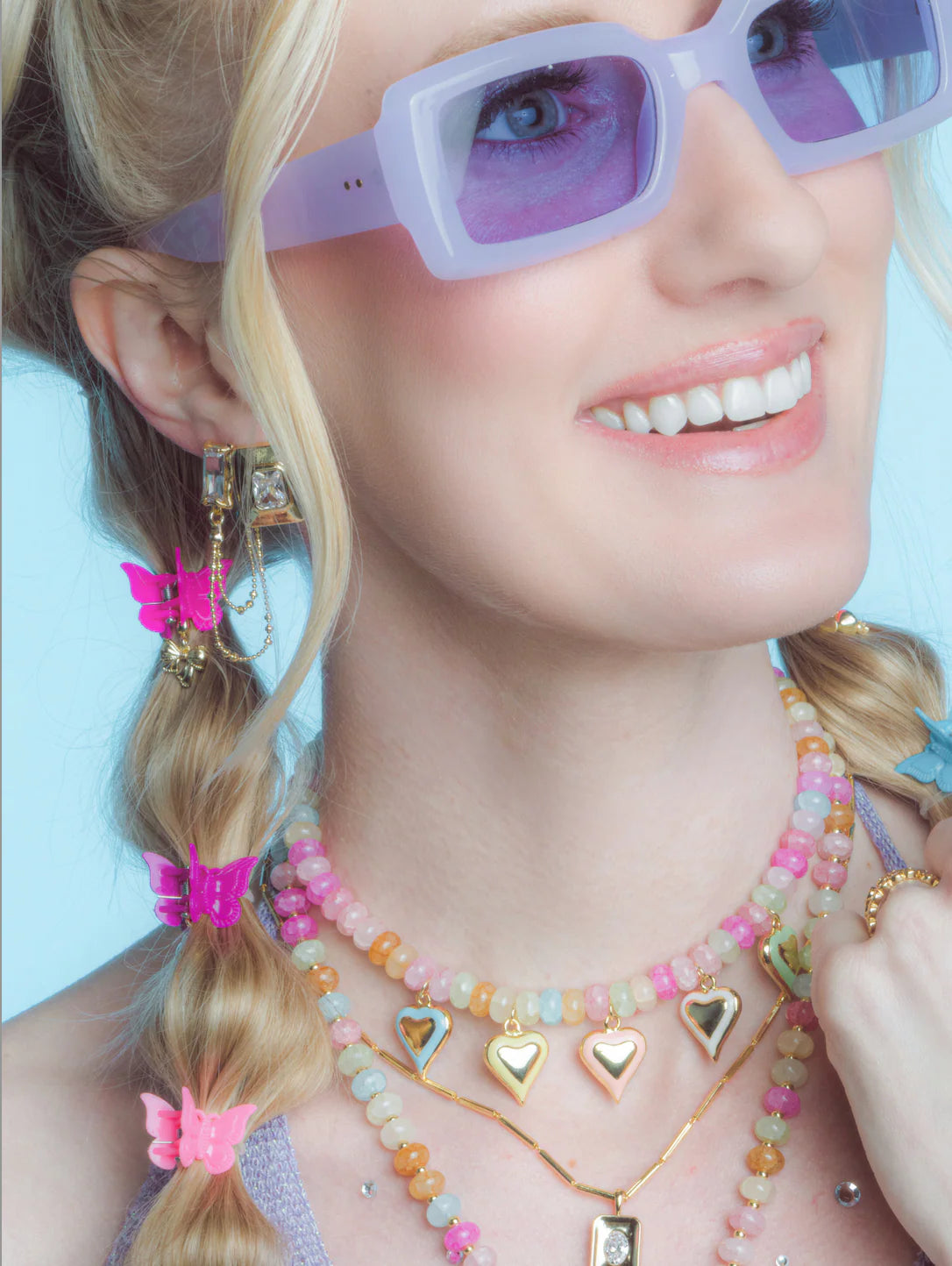 Camille Bezel Baguette Stud Earring