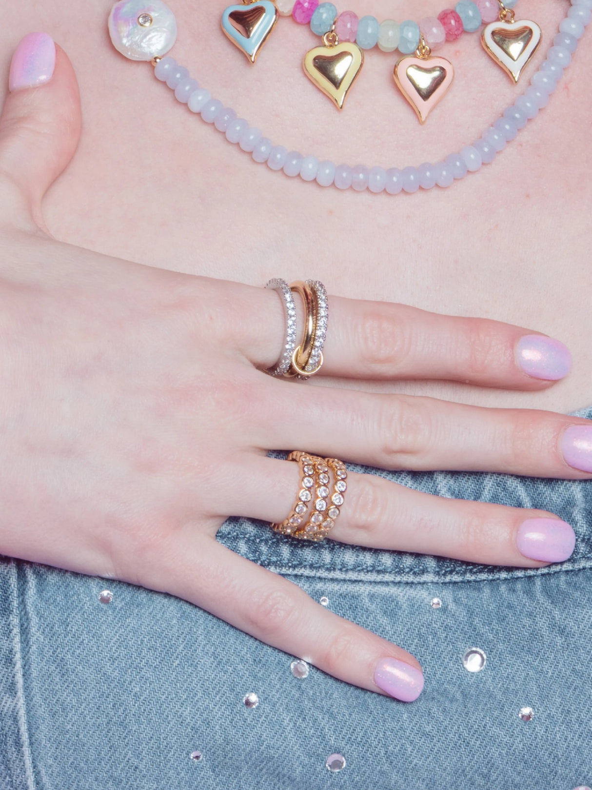 Raleigh Mixed Metal Interlock Ring