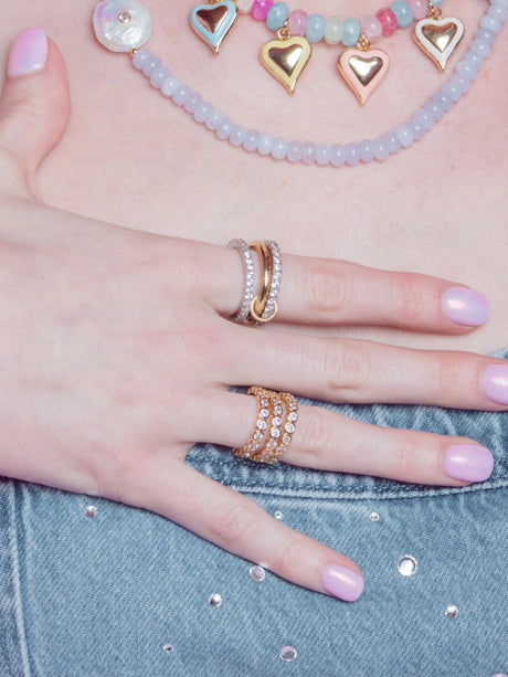 Raleigh Mixed Metal Interlock Ring