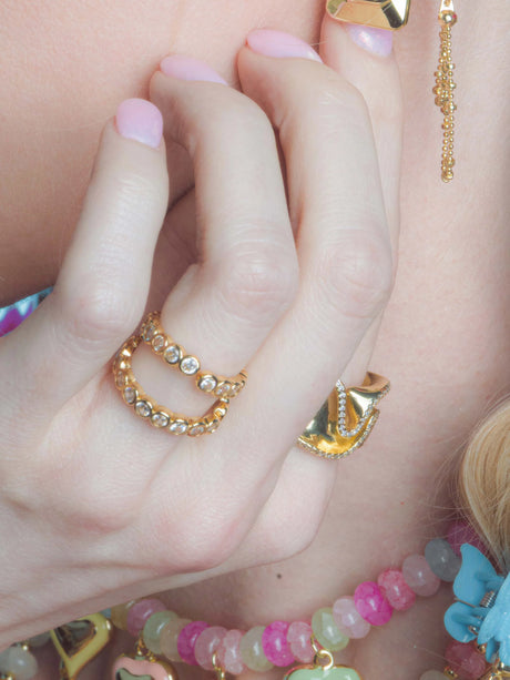 Cece Bezel Circle Ring