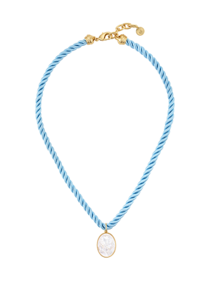 Daphne Cameo Rope Necklace Sky