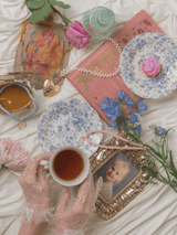 Daphne Cameo Rope Necklace Sky