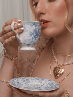 Eleanor Heart Locket Pearl Necklace