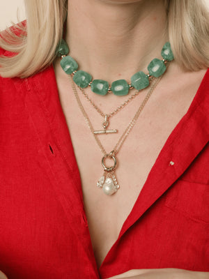 Elodie Baroque Freshwater Pearl Collar Pendant