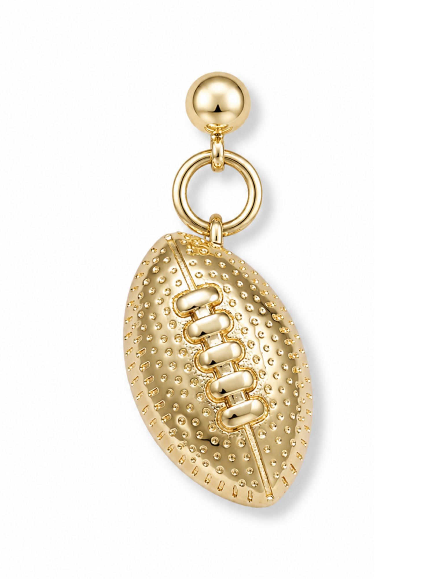 Football Charm Necklace with Slide Numbers