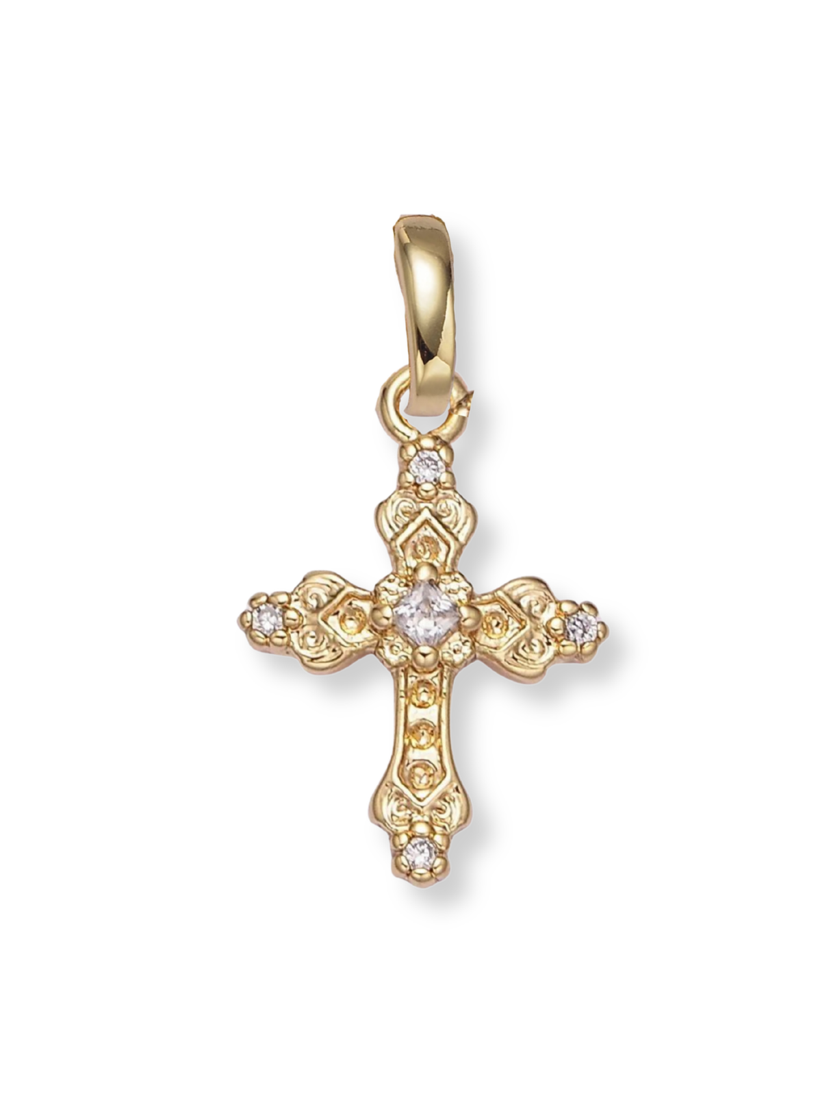 Gilded Cross Clip Charm