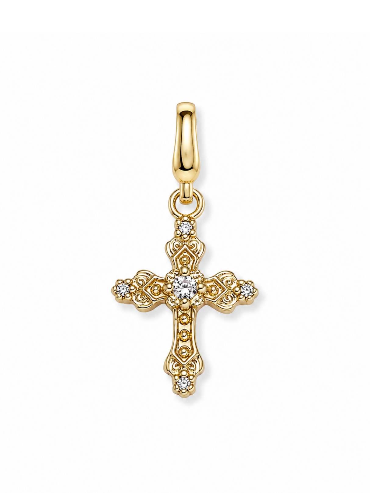 Gilded Cross Clip Charm