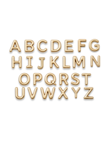 Gold Letter Slide Charms