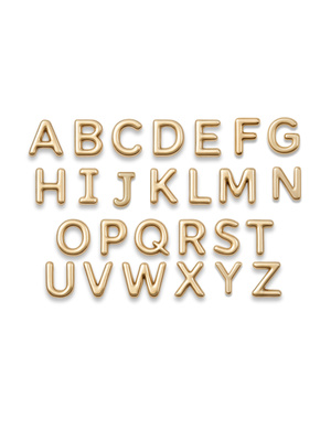 Gold Letter Slide Charms