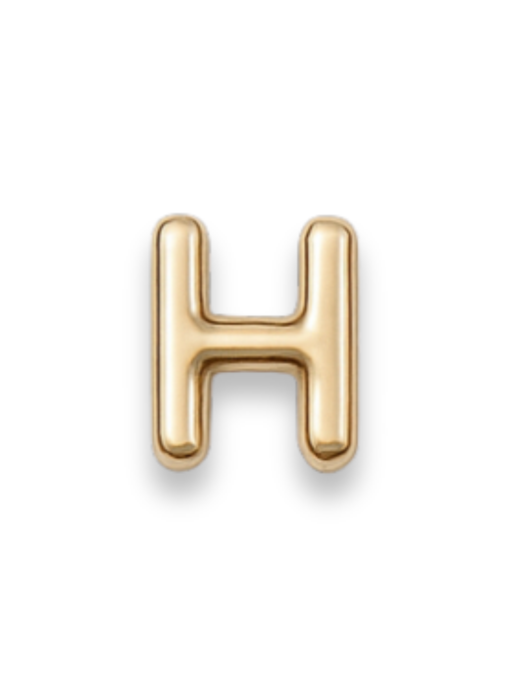 Gold Letter Slide Charms Letter H