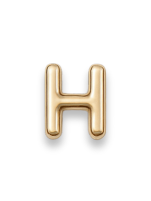 Gold Letter Slide Charms Letter H
