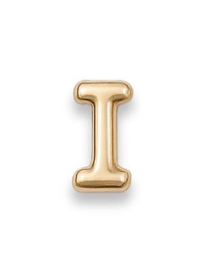 Gold Letter Slide Charms Letter I