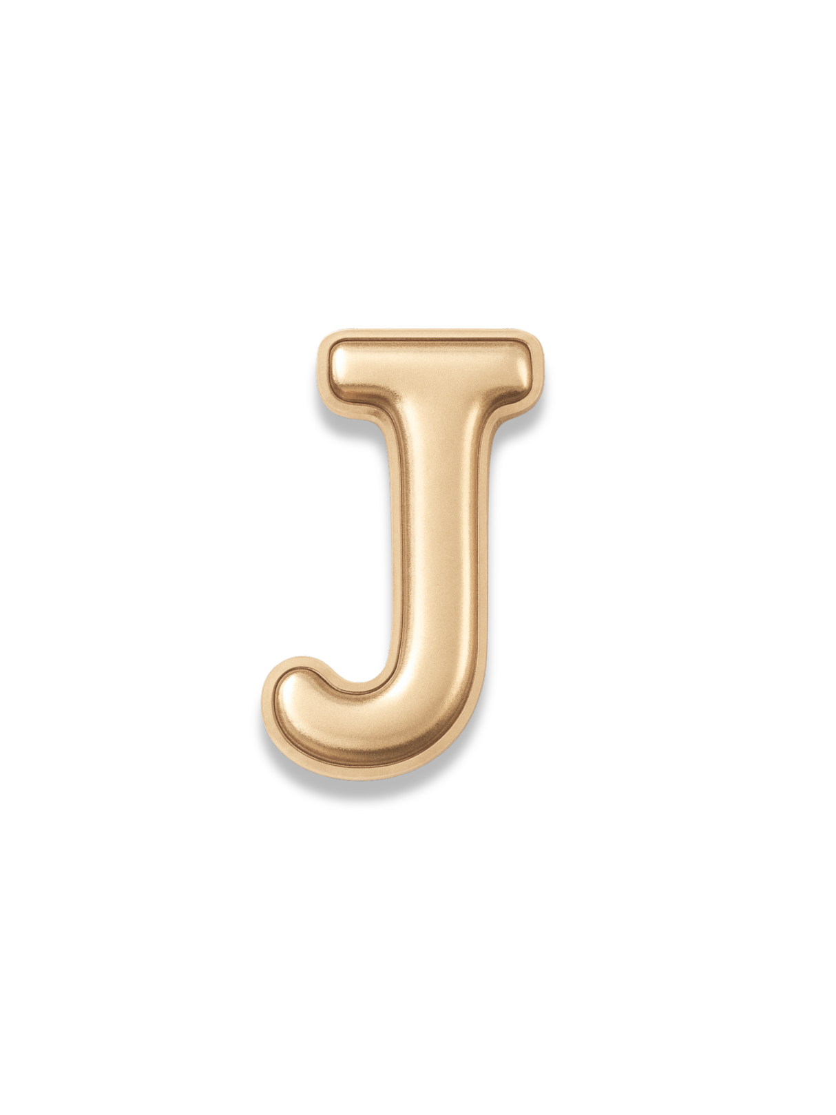 Gold Letter Slide Charms Letter J