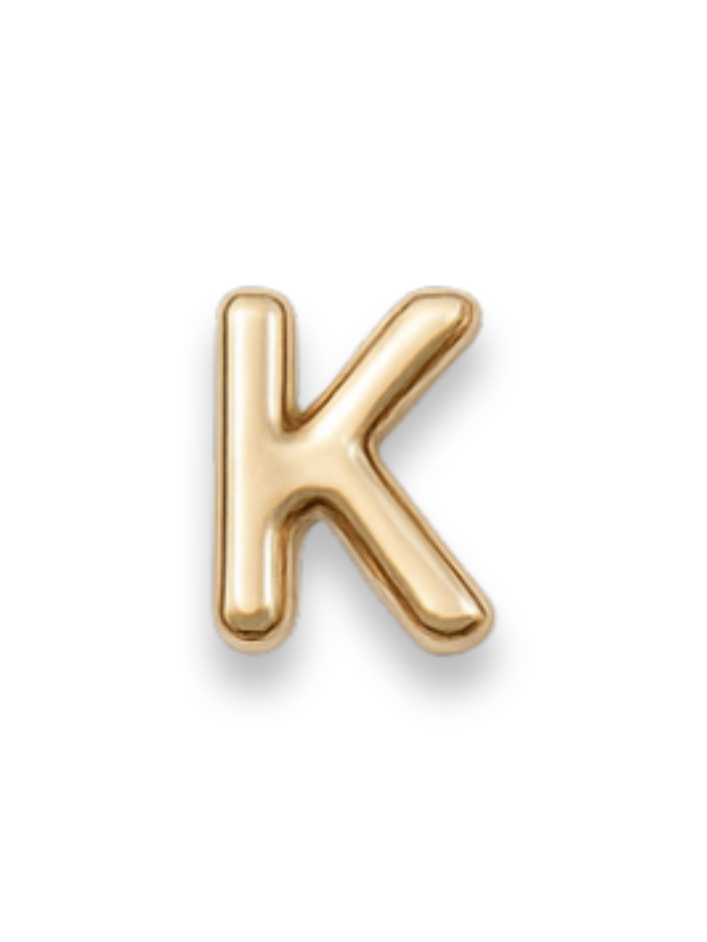 Gold Letter Slide Charms Letter K