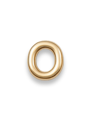 Gold Letter Slide Charms Letter O