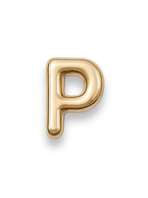 Gold Letter Slide Charms Letter P