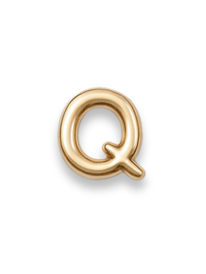Gold Letter Slide Charms Letter Q