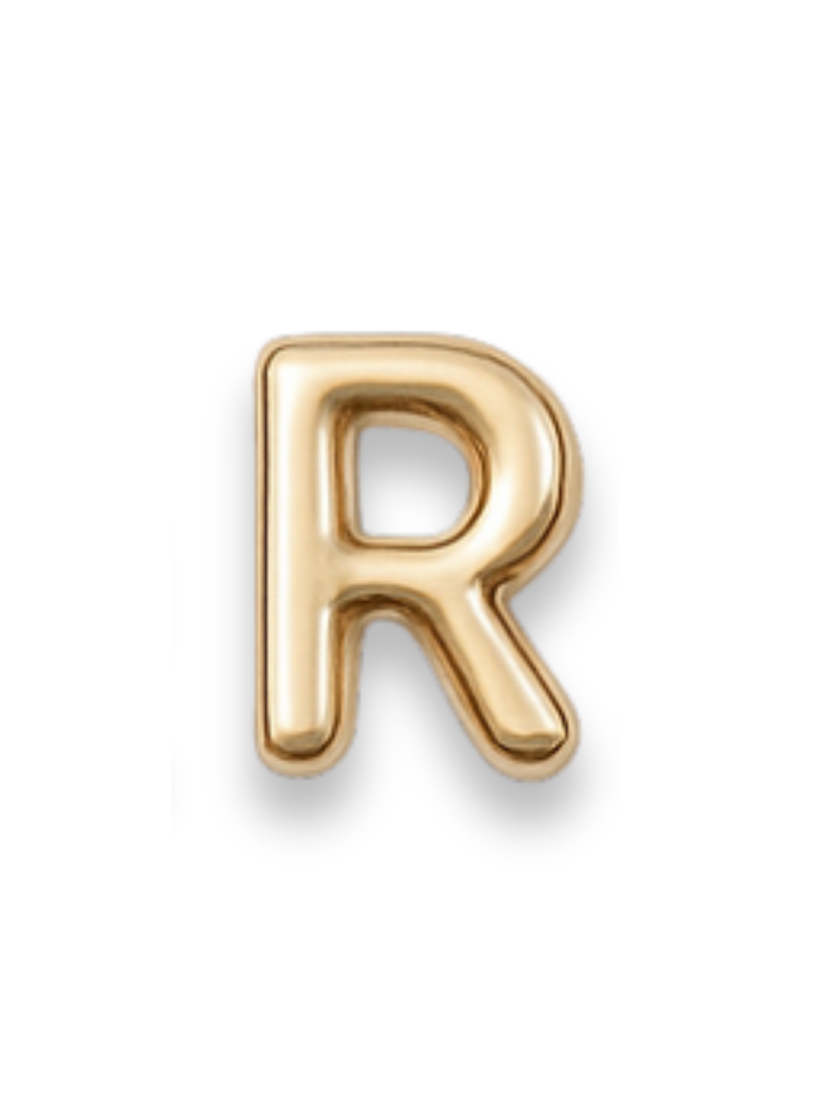 Gold Letter Slide Charms Letter R