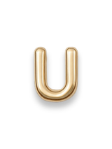 Gold Letter Slide Charms Letter U