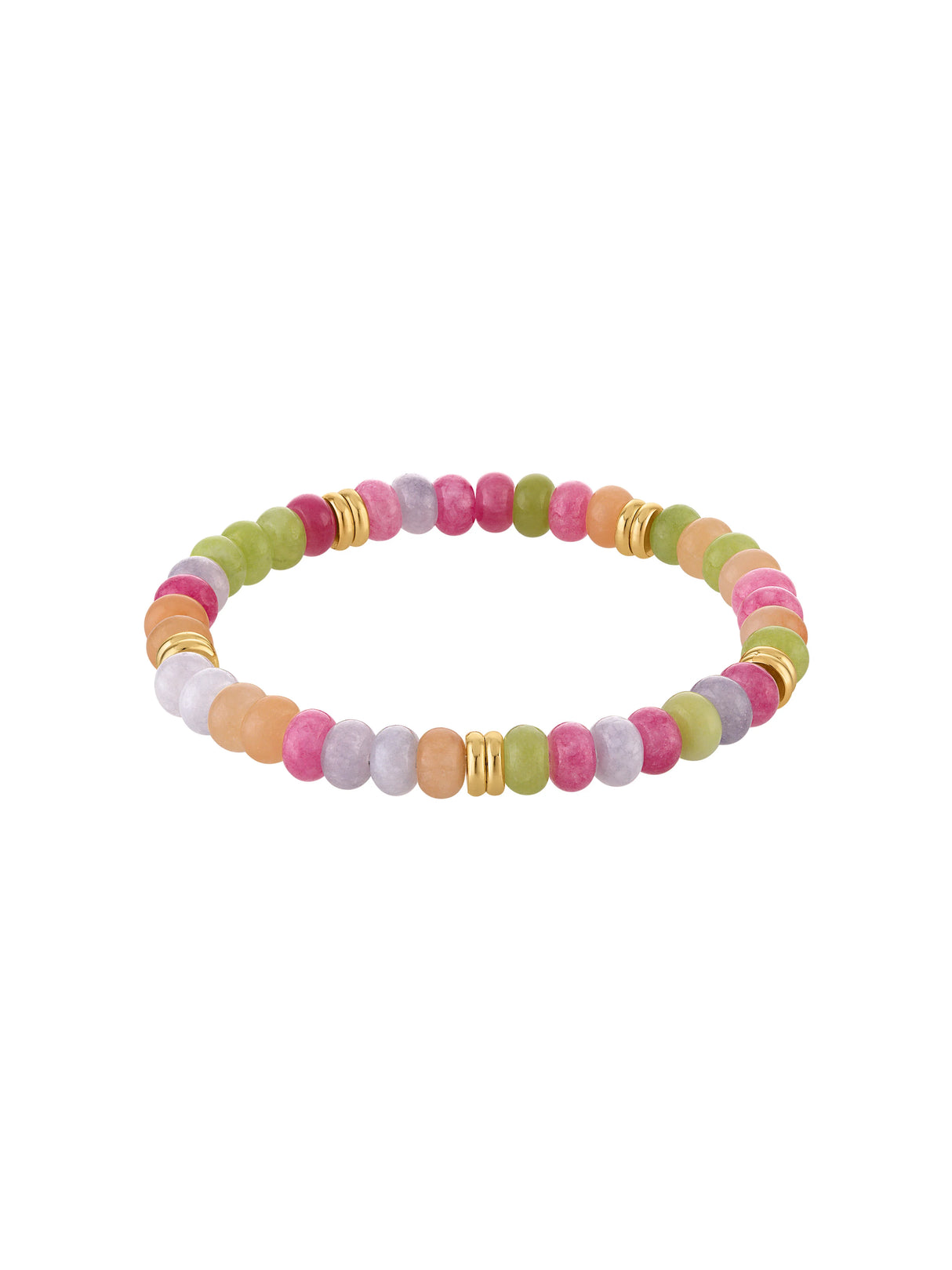 Gemstone Stretch Bead Bracelet Bold Multi