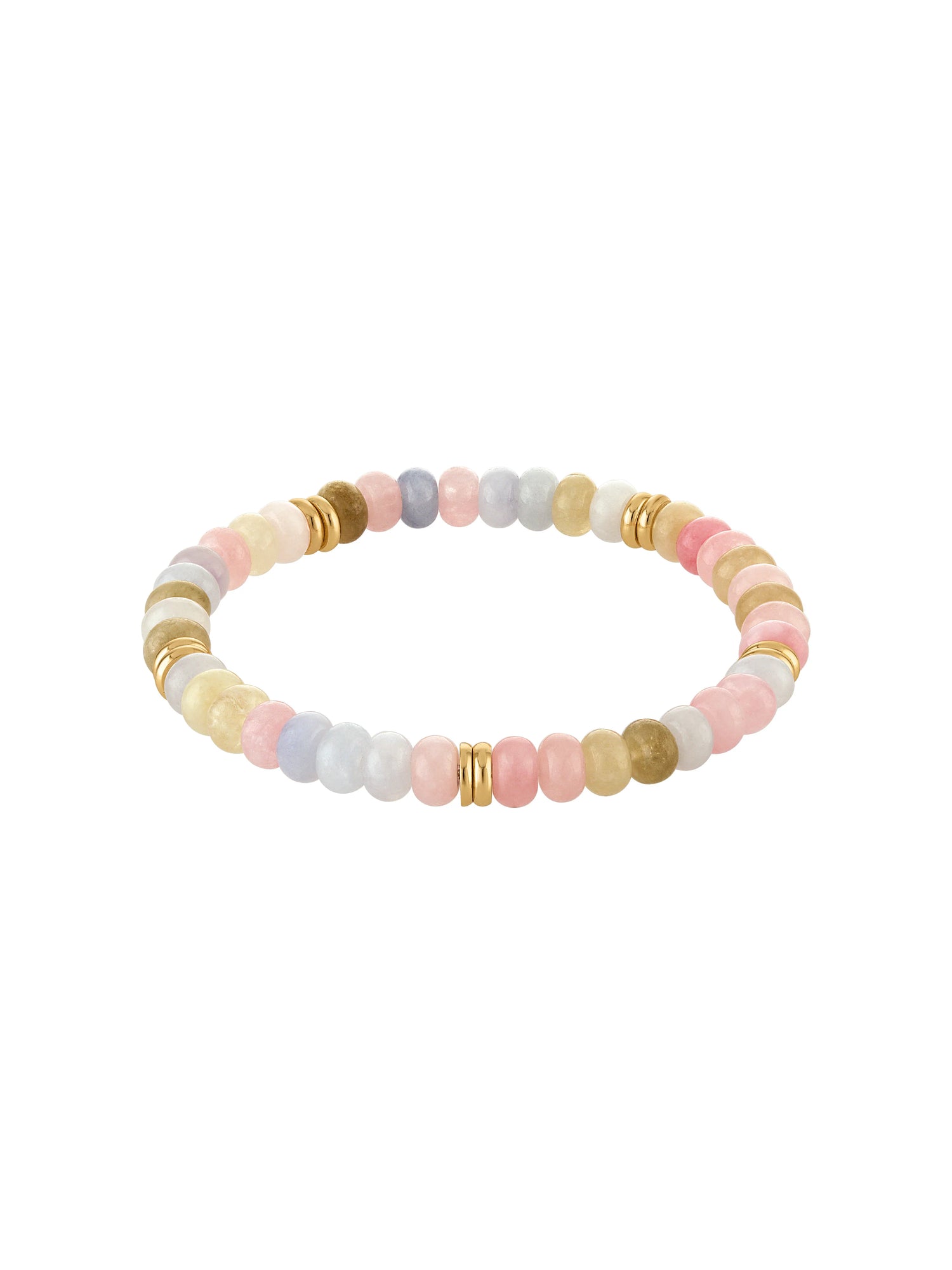Gemstone Stretch Bead Bracelet Multicolored