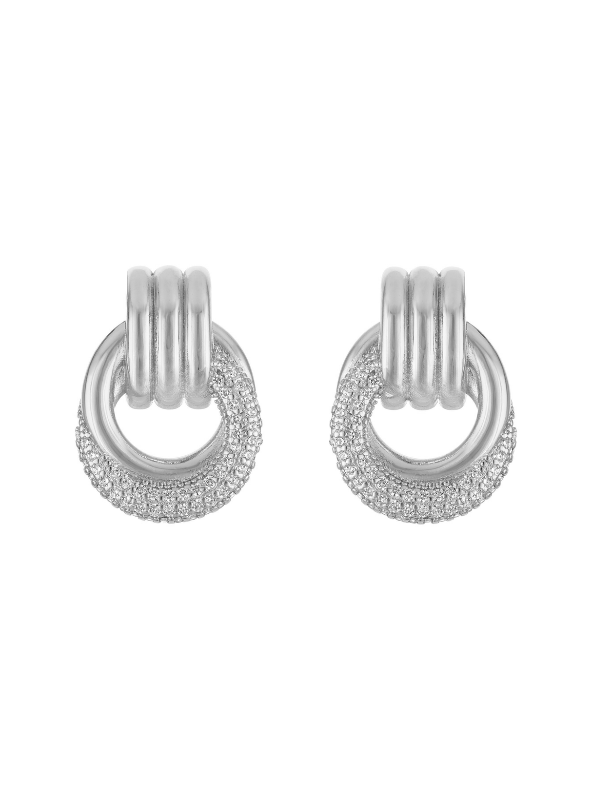 Gigi Knot Statement Earring Silver