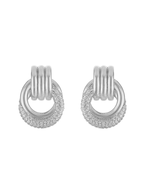 Gigi Knot Statement Earring Silver