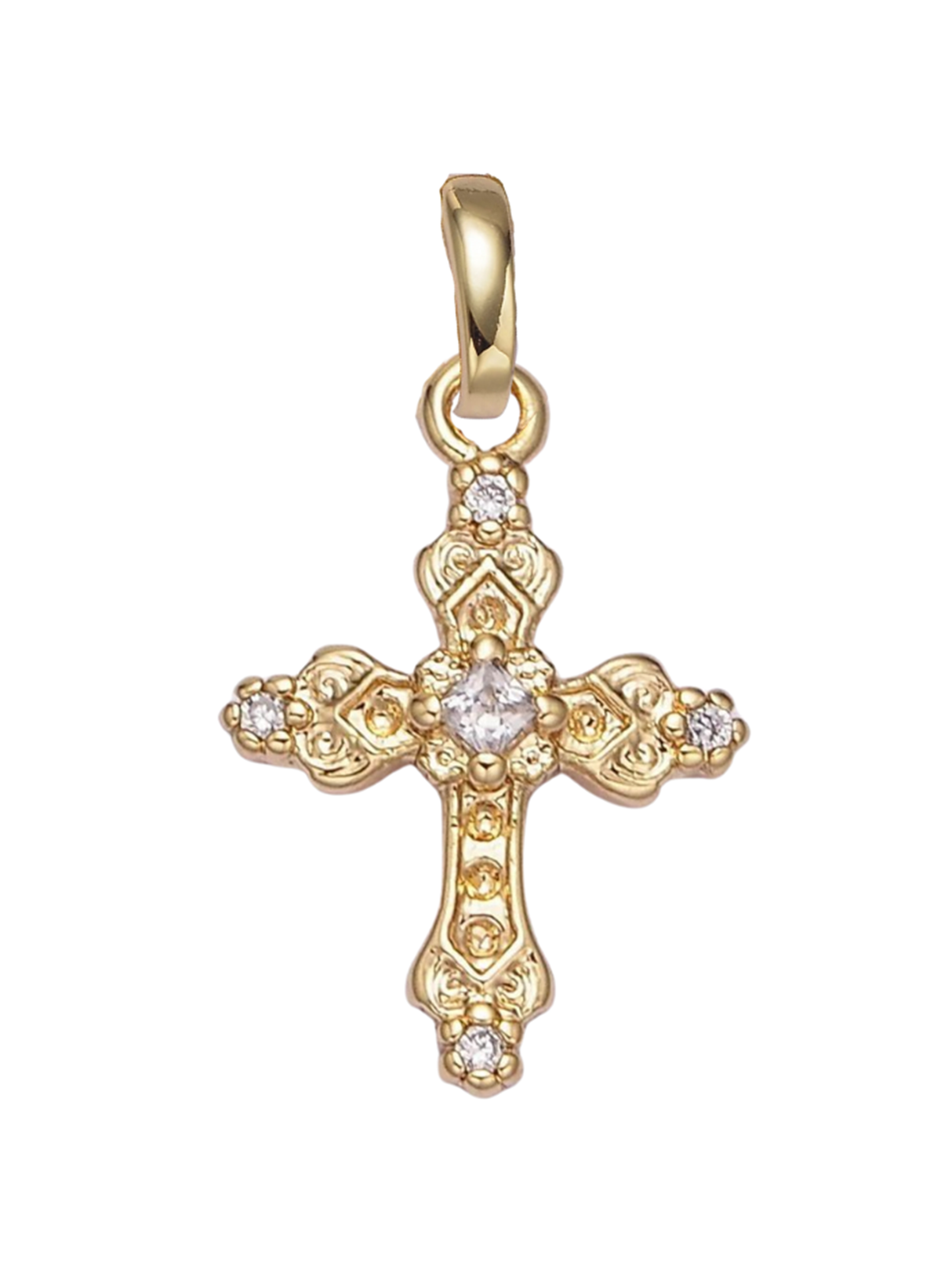 Gilded Cross Clip Charm