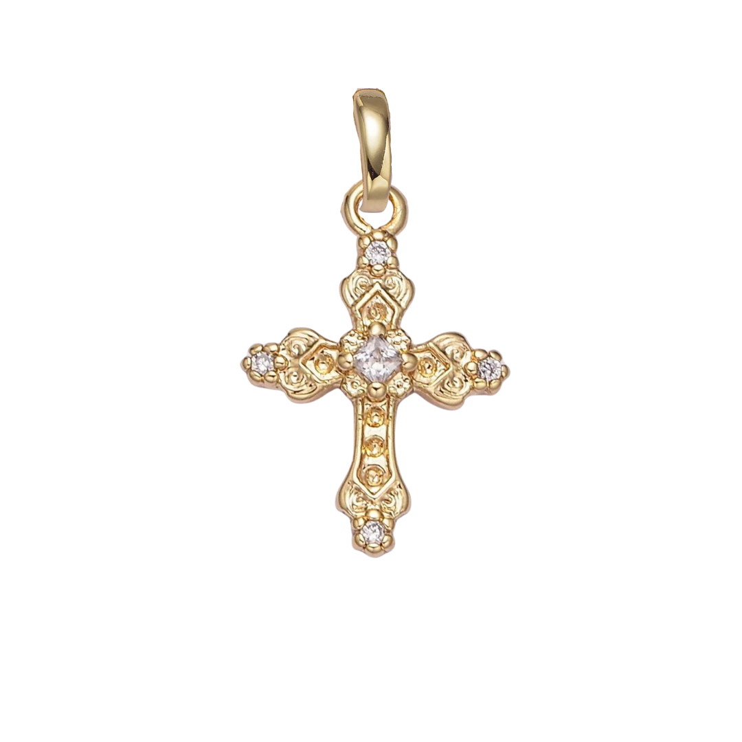 Gilded Cross Clip Charm