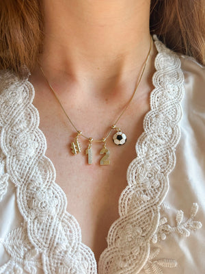 Soccer Charm Necklace with Groove Grip Numbers