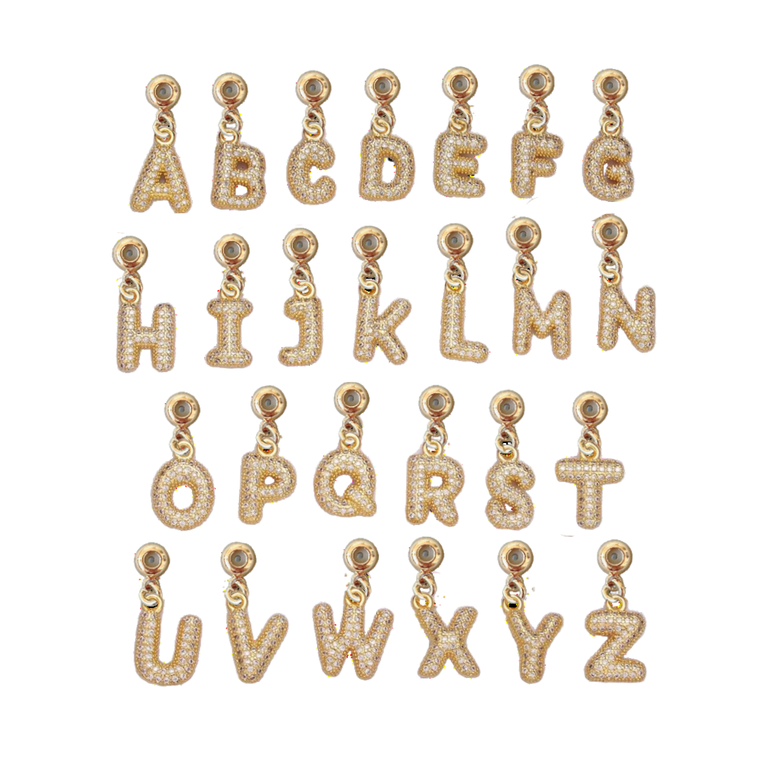 Bubble Letter Grip Charm