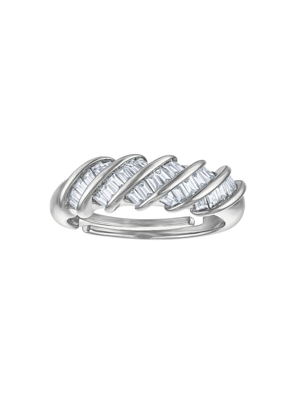 Jessie Baguette Ring Silver
