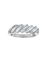 Jessie Baguette Ring Silver