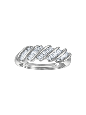 Jessie Baguette Ring Silver