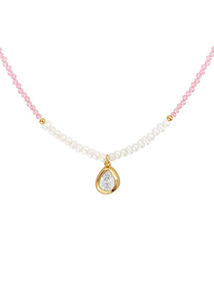 Juilette Pink Gemstone Pendant Necklace