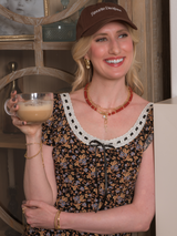 Katherine Cross Gemstone Necklace