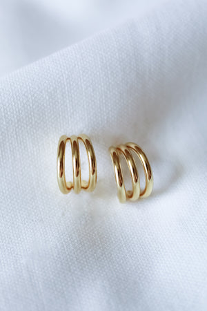 Keera Triple Layer Hoops