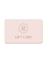 Pink Kinsey Designs gift card with a logo and text on a white background