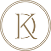 Logo with a stylized 'K' and 'D' in a gold circular design