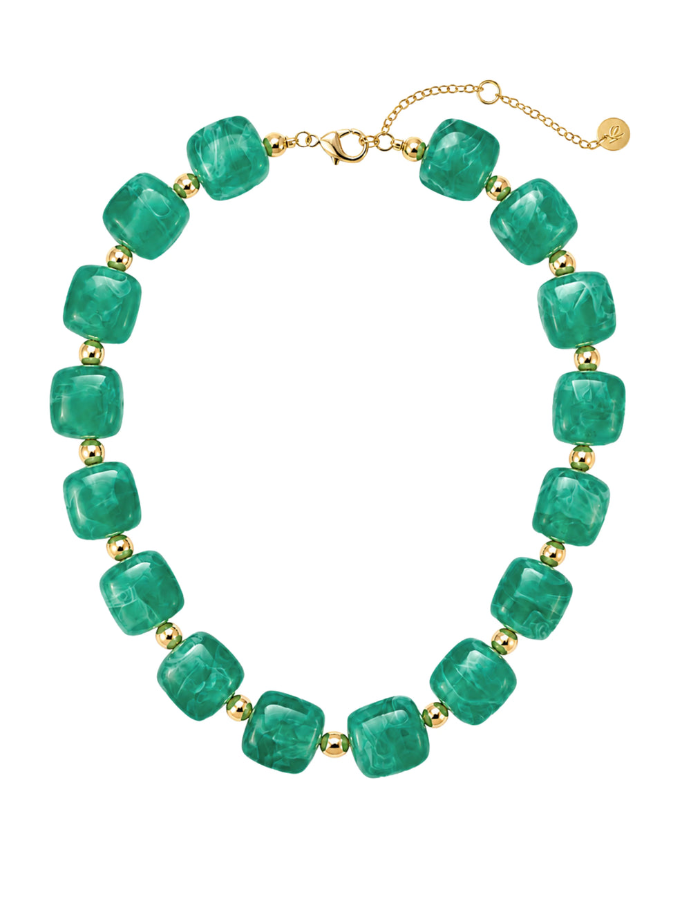 Lainey Gemstone Necklace Seafoam