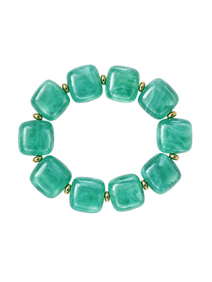 Lainey Gemstone Stretch Bracelet Seafoam