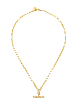 Laurel Pave Toggle Necklace