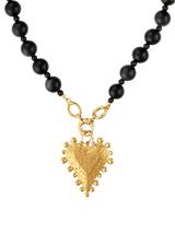 Lennon Gemstone Open Clasp Heart Necklace