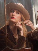 Lennon Gemstone Open Clasp Heart Necklace