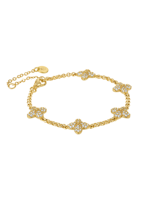 Lonnie Pave Quatrefoil Bracelet