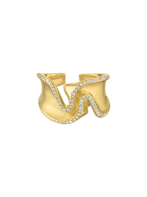 Lexi Abstract Wave Ring